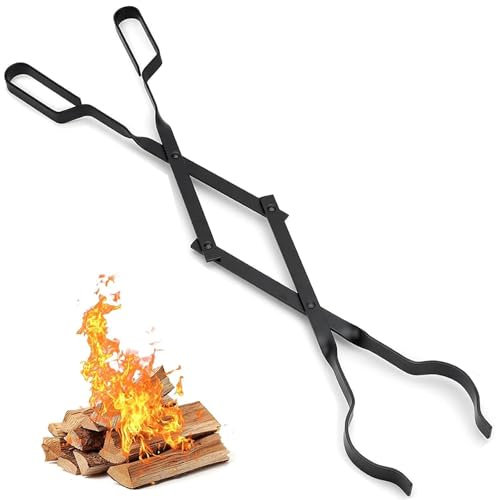 Amagabeli Pince à bûches pour cheminée 66 cm
