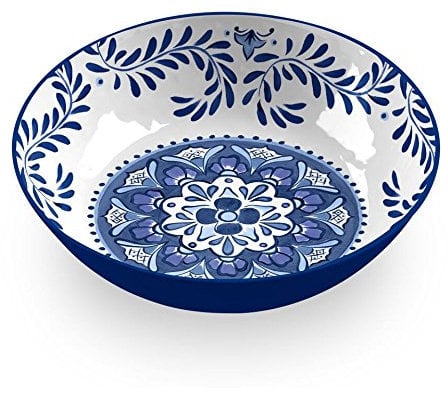 Emporio Zani Touch Mel SANTORINI Saladier 100% mélamine Blanc/bleu