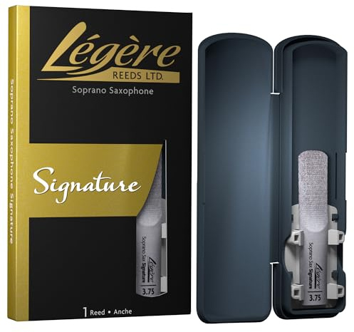 Légère Reeds - Soprano Saxophone Reed, Signature, Strength 3.75 (SSG3.75) - Premium Synthetic Woodwind Reed