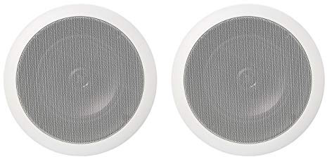 Amazon Basics - Runde Einbau-Lautsprecher für Decke/Wand (Paar), 16,5 cm