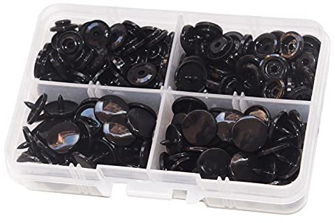 KAM Snaps Schwarz, 50set T5 Druckknöpfe Handgemachte Knöpfe Nähen