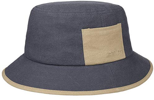Stetson Delave Organic Cotton Fischerhut Damen/Herren - Aus 100% Bio-Baumwolle - Anglerhut mit 40-fachem UV-Schutz - Knautschbarer Bucket Hat - Unisex-Stoffhut - Frühjahr/Sommer blau S (54-55 cm)