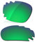 LenzReborn Verres polarisés de rechange pour lunettes de soleil Oakley Jawbone Vented - Plus d'options, Vert gazon – Miroir polarisé, Taille unique