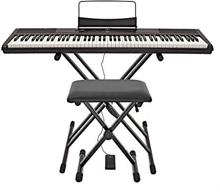 SDP-2 Digital Piano 88 Tasten Von Gear4music + Ständer Und Verstellbare Bank
