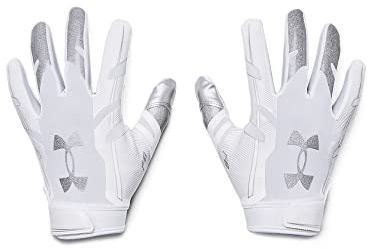 Under Armour Herren F8 Fußballhandschuhe, Weiß (100)/Metallic Silber, Größe L