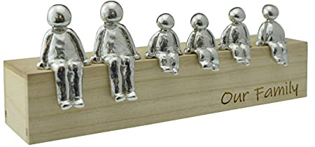 Personalised Choose Your Own Family Combination Metal Sculpture Figurines (4 Children)