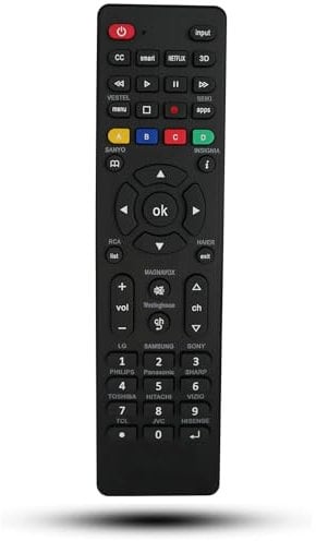 Universal TV Remote Control for Vizio TCL JVC Hisence RCA Haier Seiki Insignia Magnavox Westinghouse Smart TVs-Just Need Simple Settings, Come with Manual