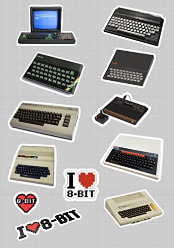 8-bit Computer Stickers - Retro Collectable - Commodore, Spectrum, Amstrad, BBC Micro & More