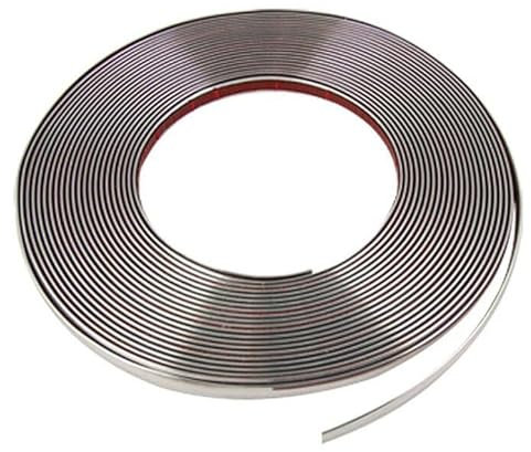 8mm Profi Chrom Streifen Aufkleber Silber Strip Auto Grill Extern Zierleiste 5M