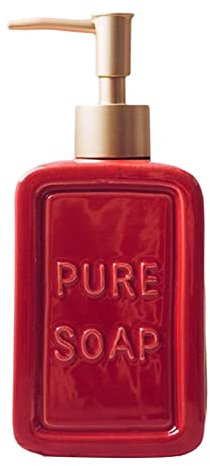 JISADER Distributeur de Savon pour Les Mains Vide Pot étanche 475 ML Bouteille de Pompe de Lotion Rechargeable pour de Massage Liquide hydratant Savon, Rouge