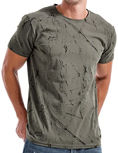 RONOMO Men's Round Neck Short Sleeved T-Shirt | Medium Elasticity | Soft and Breathable | Pre Shrunk Treatment|