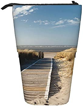 Teleskop-Federmäppchen, Nordsee-Strandständer, Stiftehalter mit Reißverschluss, Make-up-Tasche