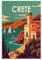 Kreta Griechenland Vintage Reiseposter Landschaft 20 x 30 cm Leinwanddruck für Wohnzimmer, Schlafzimmer, Wohnheim, Zuhause, Büro, Wanddekoration