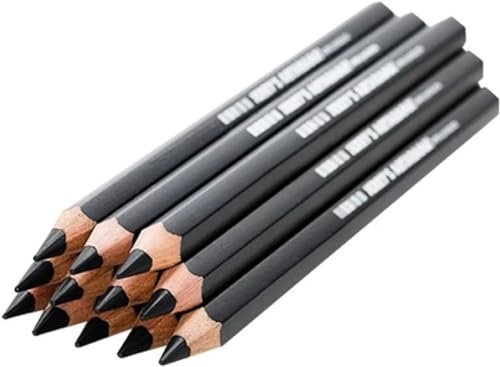 YSAMAX Set Of 12 Charcoal Drawing Pencils, Sketching, Shading & Creating Various Tones And Shades For Versatile Drawing, Sturdy Drawing Pencils, Suitable For Artists (1 Pack)