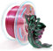 Yousu 3D-Drucker-Filament, PLA-Filament, 1,75 mm, 1 kg, seidenviolettes/grünes Zweifarbiges Filament, Polylactid, 1000 Gramm