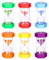 Birshe Sanduhr 6 Stück,Sanduhren Set für Kinder,1,3,5,10,15und 30 Minuten Küche Timer Eieruhr Kinder Sand Timer Set Küchentimer Gilt für zähneputzen Kinder Deko Wohnzimmer,Spiel,Sport,Klasse