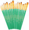 Transon 20pcs Artist Painting Brush Set for Acrylic Watercolor Gouache Hobby Craft Face Rock Painting Green