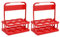 ISTOVO Portabevas de PláStico Plegable, Paquete de 2 Portabebidas Rojo, Portavasos, Soporte para Entrega de Bebidas, Café, Cerveza, Reutilizable
