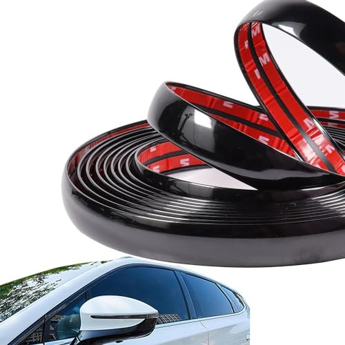 Bande Chrome Voiture 20mm*5m Bande Chromée Baguette Chrome Adhesive Noire pour Carrosserie Fenêtre Décoration Extérieure (20mm)