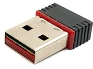 SYSTEM-S USB Adapter 802.11n WiFi N150 Dongle WLAN Antenne 150 Mbps in Schwarz