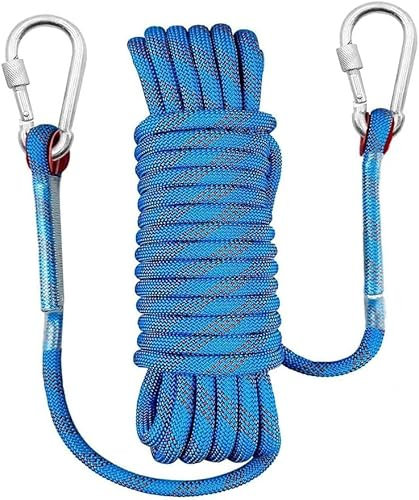 10m en Corde De Pêche Magnétique De Récupération Noire, Corde Tressée en Nylon avec Mousqueton, Corde D'amarrage en Nylon pour Ancre, Corde À Linge, Ceinture, Corde De Remorquage