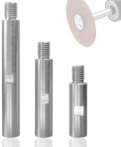 Treki 3Pcs M14 Angle Grinder Extension Shaft, M14 Thread Extension Connecting Rod M14 Thread Adapter Rotary Shaft Polishing Accessories for M14 Backing Plate Car Polishing Attachments (75mm/100mm/140m