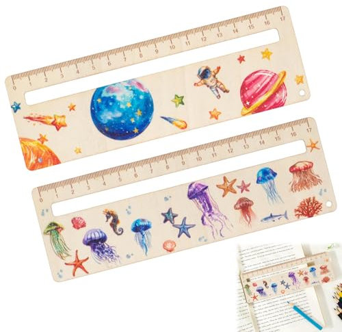 WUSANNA 2 Stück Lesehilfe Kinder 1 Klasse Lesezeichen Kinder Lesehilfe Kinder Lesezeichen Kinder Einschulung Lesezeichen Personalisiert Geeignet als Lernhilfe für Grundschüler Beim Lesenlernen