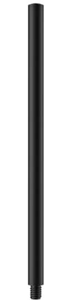 Bürstenking WC-Bürstengriff aus schwarz-mattem Messing, edler Ersatz-Toilettenbürstengriff, passend für Verschiedene WC-Garnituren, mit M12-Außengewinde, ca. 280 mm lang