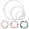 Criveple 6 Stück Metallring, 10/15/20cm Silber Metallring, Deko Ringe Drahtringe Ringe zum Basteln Makramee für DIY Hochzeitskranz Wandbehang Deko