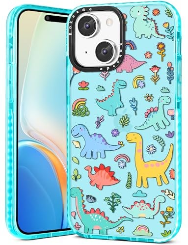 Kokaade Cute for iPhone 13 Case - for Women Girls Kawaii Fashion Stylish Soft Silicone Dinosaur Design Protective for Girly Boys Teens TPU Bumper for iPhone 13 Phone Case