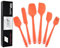 Spatulas Silicone Rubber Spatula Set Kitchen Accessories for Baking, Cooking, and Mixing – Heat Resistant, Non-Stick, Dishwasher Safe, BPA-Free Set of 6(Orange)