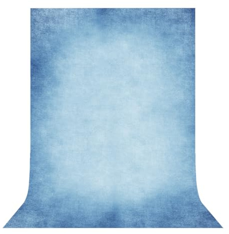 Light Blue Photography Backdrops for Photoshoot, Abstract Fabric 6x9ft | Vintage Studio Photo Backgrounds, Non Reflective, Easy to Use, for Portrait, Headshot, Product