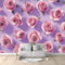 WHUOEUCO Papier Peint Panoramique 3D Rose Rose Violet 500x280 cm Papier Peint Mural Poster Intissé, pour Chambre Salon Restaurant Personnalisé Décoration Murale