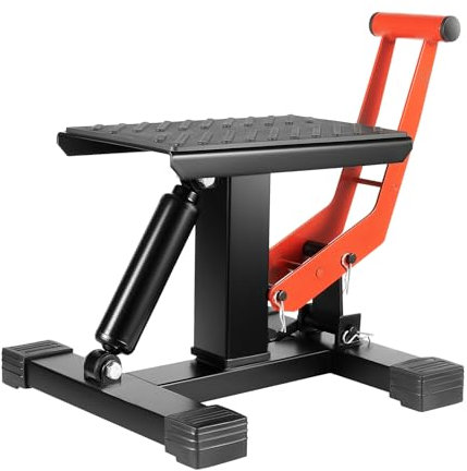 MEELRYD Soporte para motocicleta, plataforma elevadora para ciclomotor, elevación de tijera, elevador hidráulico de motocicleta, altura ajustable, soporte de montaje para ATV, carga máxima de 400 kg