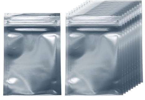 sourcing map 30pcs Antistatic Bags 2.8 x 4.3 (7x11cm) Double-Layer Anti Static Resealable ESD Shielding Bag for GPU Hard Drive HDD SSD LED Lights Electronic Device