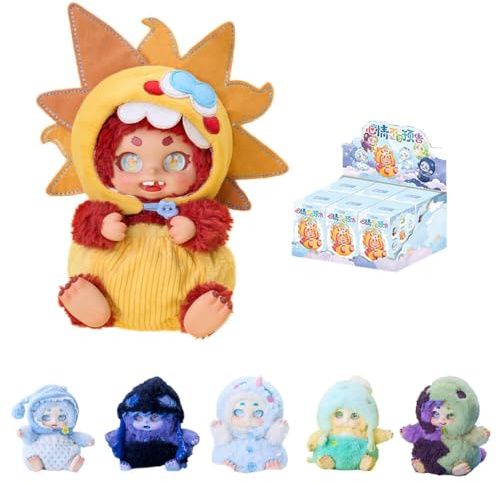 niannyyhouse Plüsch-Blindbox, Stimmungswetter-Serie, 15,2 cm, niedliche Stofftier-Figuren, Geburtstagsgeschenke (6 Stück)