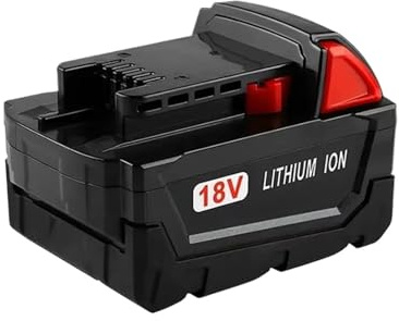 Compatible for Milwaukee， M18 Power Tool Battery, Charger, BR, XC, 18V, 6000mAh M18B5, 48-11-1860, Built-in Battery 2025(1PCS)