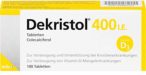 Dekristol 400 I.E. Vitamin D Tabletten für Kinder, Säuglinge und Erwachsene 100 Tabletten