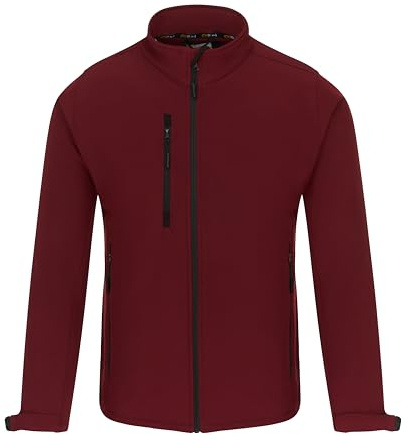 ØRN Softshell Jacket - Mens Outdoor Workwear | 5,000mm Water Resistant with BreathableTechnical Fabric - Tern 4200, Burgundy-Medium