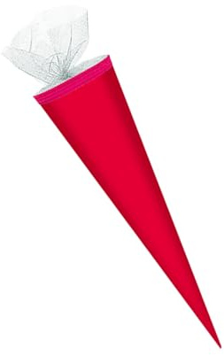 Bastel Schultüte/Länge: 70cm / rund/Farbe: rot