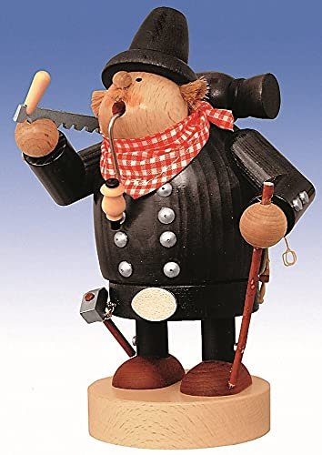 Rudolphs Schatzkiste Räuchermann Zimmermann mit Säge BxTxH= 13x12x21cm NEU Rauchen Rauchfigur Rauchmann Räucherfigur Räucherkerze Smoker Kerze Figur Mann Holz Seiffen Erzgebirge Holz Schnee
