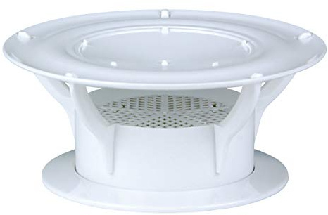Lippert 360 Siphon RV Roof Vent Cap for Odor Prevention with Universal Fit, Built-in Bug Screen, White Polycarbonate - 389381