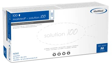 MaiMed® solution 100 white Einmalhandschuhe, Nitril 100 Stck.