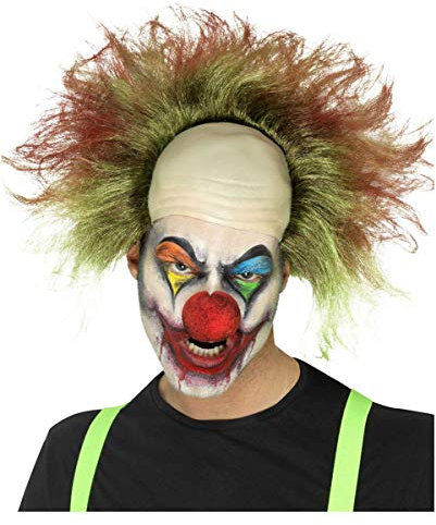 Horror Clown Perücke als blutiges Kostümzubehör für Halloween & Karneval