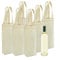 Canvas Wine Carrying Bags with Handles, Burlap Wine Bottle Gift Totes for Mother's Day, Father's Day, Birthday Parties, Graduation, Bridal Shower Party Favors (6 Pack)