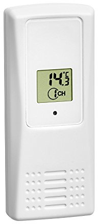 TFA Dostmann Ersatz-/Zusatzsender, 30.3228.02, Temperatursender für TFA Funkstationen 30.3054 | 30.3056 | 30.3062, mit 100m Reichweite, weiß