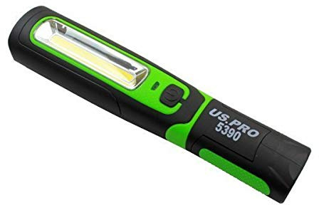 US PRO Cob Inspection Light & LED Torch Super Bright Rechargeable Magbender Body 5390