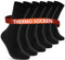 6 | 12 | 24 Paar THERMO Socken Herren Wintersocken Baumwolle Vollfrottee Schwarz 10900 WP (6 Paar 43-46)