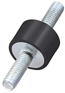 sourcing map 4 Stücke Gummi Stoßdämpfer Verdoppelt Enden Halterungen Schwingungsdämpfer mit M5 x15mm Bolzen