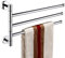 ThinkTop Porte-serviettes de luxe pivotant à 3 bras en laiton massif finition chromée pour salle de bain